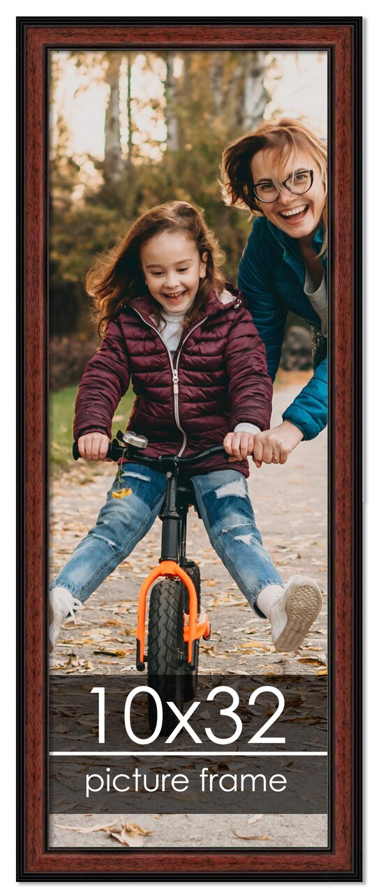 Panoramic Decor Brown Picture Frame - UV Acrylic, Foam Board Backing, Hanging Hardware